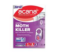 Acana Hanging Moth Killer 4 Pack for Wardrobes - Max Performance - Kills in 24 to 48 Hours - Protects Clothing & Bedding