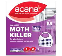 Acana Hanging Moth Killer & Freshener 8 Pack Lavender Wardrobe Protector