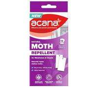 Acana Natural Moth Repellent Papers 12 Pack for Wardrobes & Closets - Plant Based Formula - Long Lasting Protection Up to 3 Months - Protects Clothes & Fabrics