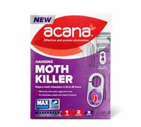 Acana (new) Hanging Moth Killer 4 Pack - Wardrobe & Closet Moth Traps, Fast Acting (24-48 Hours), Long Lasting Up to 6 Months, Protects Clothes, Fabrics & Bedding