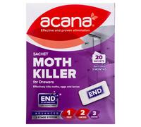 Acana Sachet Moth Killer 20 Pack For Drawers Storage Protects Clothing Bedding Lasts 3 Months - This product is designed with premium quality a