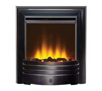 Acantha Amara Coal Electric Fire In Black Nickel With Remote Control