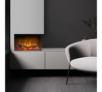 Acantha Aspire 50 Corner View Media Wall Electric fire Acantha Fires & Fireplaces Black One Size