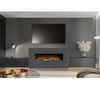 Acantha Bloc Pre-Built Slate Effect Fully Inset Media Wall Suite