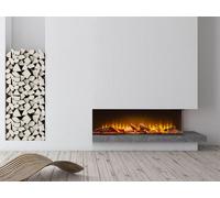 Acantha Fires & Fireplaces Acantha Aspire 100 Corner View Media Wall Electric fire in Black Acantha Fires & Fireplaces Black
