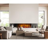 Acantha Fires & Fireplaces Acantha Aspire 100 Panoramic Media Wall Electric Fire in Black Acantha Fires & Fireplaces Black