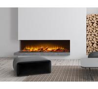 Acantha Fires & Fireplaces Acantha Aspire 125 Corner View Media Wall Electric fire in Black Acantha Fires & Fireplaces Black