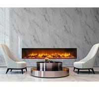 Acantha Fires & Fireplaces Acantha Aspire 150 Fully Inset Media Wall Electric Fire in Black Acantha Fires & Fireplaces Black