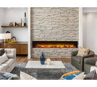 Acantha Fires & Fireplaces Acantha Aspire 200 Fully Inset Media Wall Electric Fire in Black Acantha Fires & Fireplaces Black