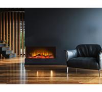 Acantha Fires & Fireplaces Acantha Aspire 75 Corner View Media Wall Electric fire in Black Acantha Fires & Fireplaces Black