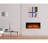 Acantha Fires & Fireplaces Acantha Aspire 75 Fully Inset Media Wall Electric Fire in Black Acantha Fires & Fireplaces Black
