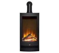 Acantha Fires & Fireplaces Acantha Horizon Electric Stove with Angled Stove Pipe in Black Acantha Fires & Fireplaces Black