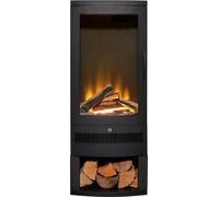 Acantha Fires & Fireplaces Acantha Horizon Electric Stove with Log Storage in Black Acantha Fires & Fireplaces Black
