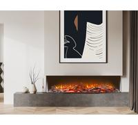 Acantha Fires & Fireplaces Acantha Ignis 1500 Panoramic Media Wall Electric Fire in Black Acantha Fires & Fireplaces Black