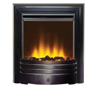 Acantha Fires & Fireplaces Amara Coal Electric Fire in Black Nickel with Remote Control Acantha Fires & Fireplaces Black
