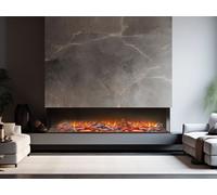 Acantha Fires & Fireplaces Ignis 2000 Panoramic Media Wall Electric Fire in Black Acantha Fires & Fireplaces Black