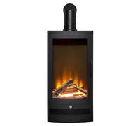 Acantha Horizon Electric Stove with Angled Stove Pipe in Black