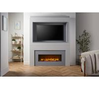 Acantha Pre-Built Media Wall With Aspire 70 Sq Fully Insert Electric Fire