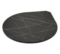 Acantha Teardrop Hearth in Black Marble Effect