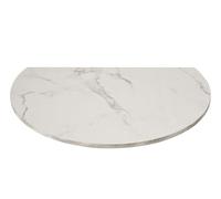 Acantha Truncated Hearth in White Marble Effect