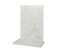 Acantha x2 Tile & Hearth Set in White Marble Effect