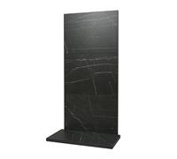 Acantha x3 Tile & Hearth Set in Black Marble Effect