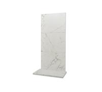 Acantha X3 Tile & Hearth Set In White Marble Effect