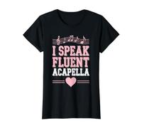 Acapella Group Vocal Harmony and Vocal Performance Value Graphic T-Shirt, Women, Black, M