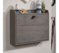 acapulco wooden wall hung laptop desk in mystic oak