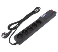 ACAR 504WF 3M ACAR 504WF 3 Metre Power Strip: Fusing Sockets: 5 250VAC