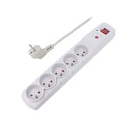 ACAR-F5-1.5GY ACAR F5 1.5M GREY Power Strip: Fusing Sockets: 5 230VAC 1