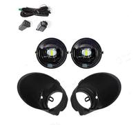 AcarKing Car Front Fog Light Compatible With Toyota For Sequoia 2008-2010 2011 2012 2013 2014 2015 Front Bumper Illumination Fog Lamp Daytime Running Lights(SIZE B Fog Set)