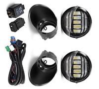 AcarKing Car Front Fog Light Compatible With Toyota For Sequoia 2008-2010 2011 2012 2013 2014 2015 Front Bumper Illumination Fog Lamp Daytime Running Lights(DRL Fog Set)