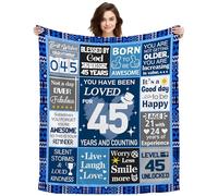 ACAROMAY 45th Birthday Gifts for Men You Have Been Loved for 45 Years Throw Blanket for 45 Years Old Dad Brother Son Uncle Birthday Decoration for Couch Bed Camping Blankets (45)