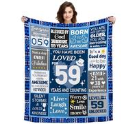 ACAROMAY 59th Birthday Gifts for Men You Have Been Loved for 59 Years Throw Blanket for 59 Years Old Grandad Dad Brother Uncle Birthday Decoration for Couch Bed Camping Blankets (59)