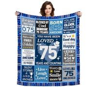 ACAROMAY 75th Birthday Gifts for Men You Have Been Loved for 75 Years Throw Blanket for Grandad Dad Brother Uncle Birthday Decoration for Couch Bed Camping Blankets (75)