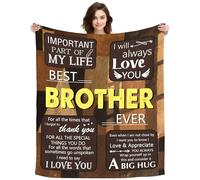 ACAROMAY Best Brother Ever Gift Appreciation Throw Blanket Presents for Brothers Christmas Birthday Gift Decoration Home Soft Flannel Blanket Sentimental Gift (Brother)