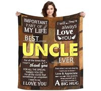 ACAROMAY Best Uncle Ever Appreciation Throw Blanket Presents for Uncles Fathers Day Christmas Birthday Gift House-moving Decoration Home Soft Flannel Blanket 150x130cm (Uncle)