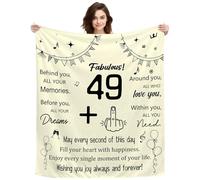 ACAROMAY Funny 50th Birthday Gift for Men or Women Throw Blanket Joke Gift for Someone Who Is Turning 50 Years Old Auntie Son Daughter Decor Blanket Original Present (49+ Birthday)