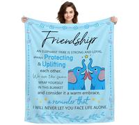 ACAROMAY Gift for Sister from Sister Elephant Blanket for Friendship Decorative Throw Blanket for Women Soul Sis Unbioligical Sis Christmas Birthday Gift 150X130 CM (Friendship)