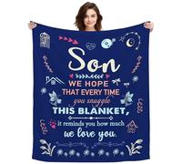 ACAROMAY Son Gifts from Parents, Son Birthday Gifts for Men Son Throw Blanket Gifts for Christmas Wedding Gift Long Distance Gifts Decoration Blanket 150x130CM (Son-A)