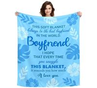 ACAROMAY This Blanket Belongs To The Best Boyfriend In The World Gifts for Boyfriend Men Throw Blanket for Boyfriend Valentines Birthday Gifts Christmas Throw Decorations Blanket (Boyfriend-C)