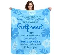 ACAROMAY This Blanket Belongs To The Best Girlfriend In The World Gifts for Girlfriend Women Throw Blanket for Girlfriend Valentines Birthday Gifts Christmas Throw Decorations Blanket (Girlfriend-C)