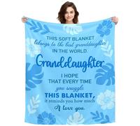 ACAROMAY This Blanket Belongs To The Best Grandaughter In The World Gifts for Grandaughter Throw Blanket for Girl Grandaughter Birthday Gifts Christmas Throw Decorations Blanket (Granddaughter-C)