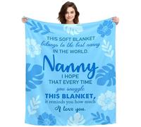 ACAROMAY This Blanket Belongs To The Best Nanny In The World Gifts for Nan Throw Blanket for Women Nanny Birthday Gifts Christmas End Of Years Gift Throw Decorations Blanket (Nanny-C)