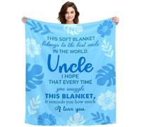 ACAROMAY This Blanket Belongs To The Best Uncle In The World Gifts for Uncle Men Throw Blanket for Uncle Birthday Gifts Christmas Throw Decorations Blanket (Uncle-C)
