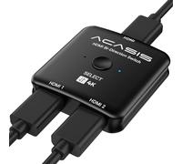 ACASIS 4K@60hz HDMI Switch - 2 In 1 Out, 1 In 2 Out, Supports 4K 3D HDR for Xbox PS5/4/3, Blu-Ray, Fire Stick, Roku, HDTV