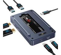 ACASIS USB C Docking Station with 40Gbps M.2 NVMe SSD Enclosure, USB C Hub with 2*USBA 3.2, 1*DP1.4, 1*HDMI , 1 USB C 10Gbps, Cooling Fan Design, Expand M1/M2, Compatible with USB4/3.2/3.1/3.0