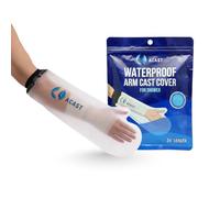 ACAST Waterproof Arm Cast Cover For Shower - Easy To Use, Reusable Waterproof Protector For Hand, Finger, Wrist Wounds, Plaster Arm Dressing Protector - Free E-book Included