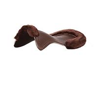 Acavallo Gel Pad Active Dri-Lex with Lambskin for Pressure Reduction and Better Comfort on Horse's Back, Size: M, Colour/Fur Colour: Brown/Brown